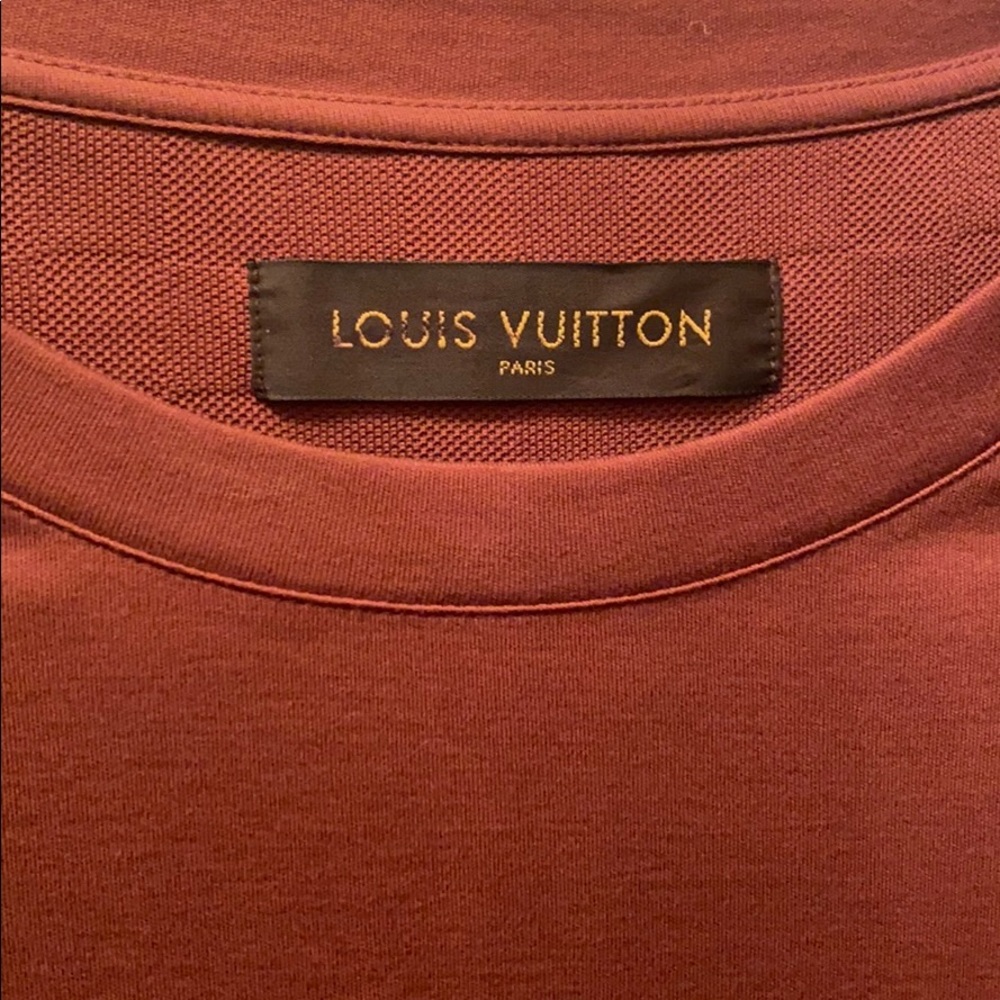 Louis Vuitton Short Sleeve Maroon T-Shirt
